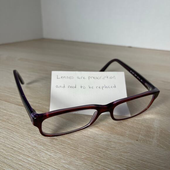 Ray-Ban RB5187 2442 Tortoise Shell Red Purple Eyeglasses 52-16-140 FRAMES ONLY - Picture 1 of 10
